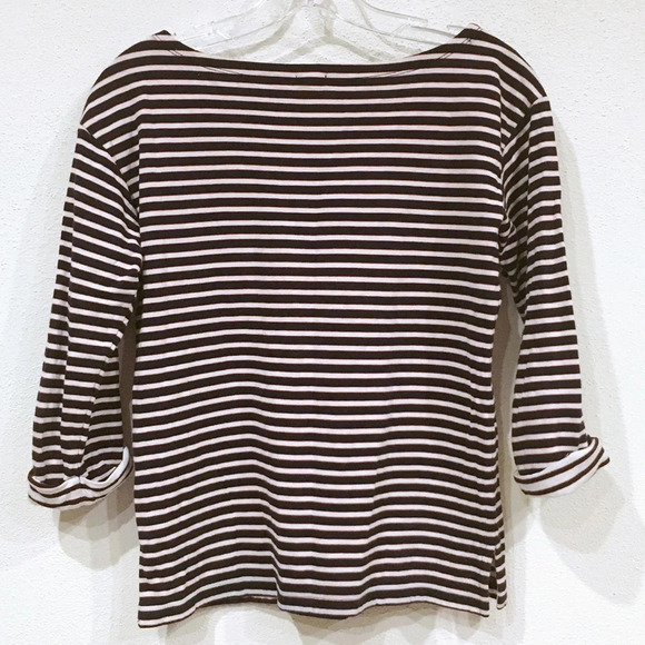 J. Crew Striped Rolled Tee Size XS EUC - Picture 4 of 4